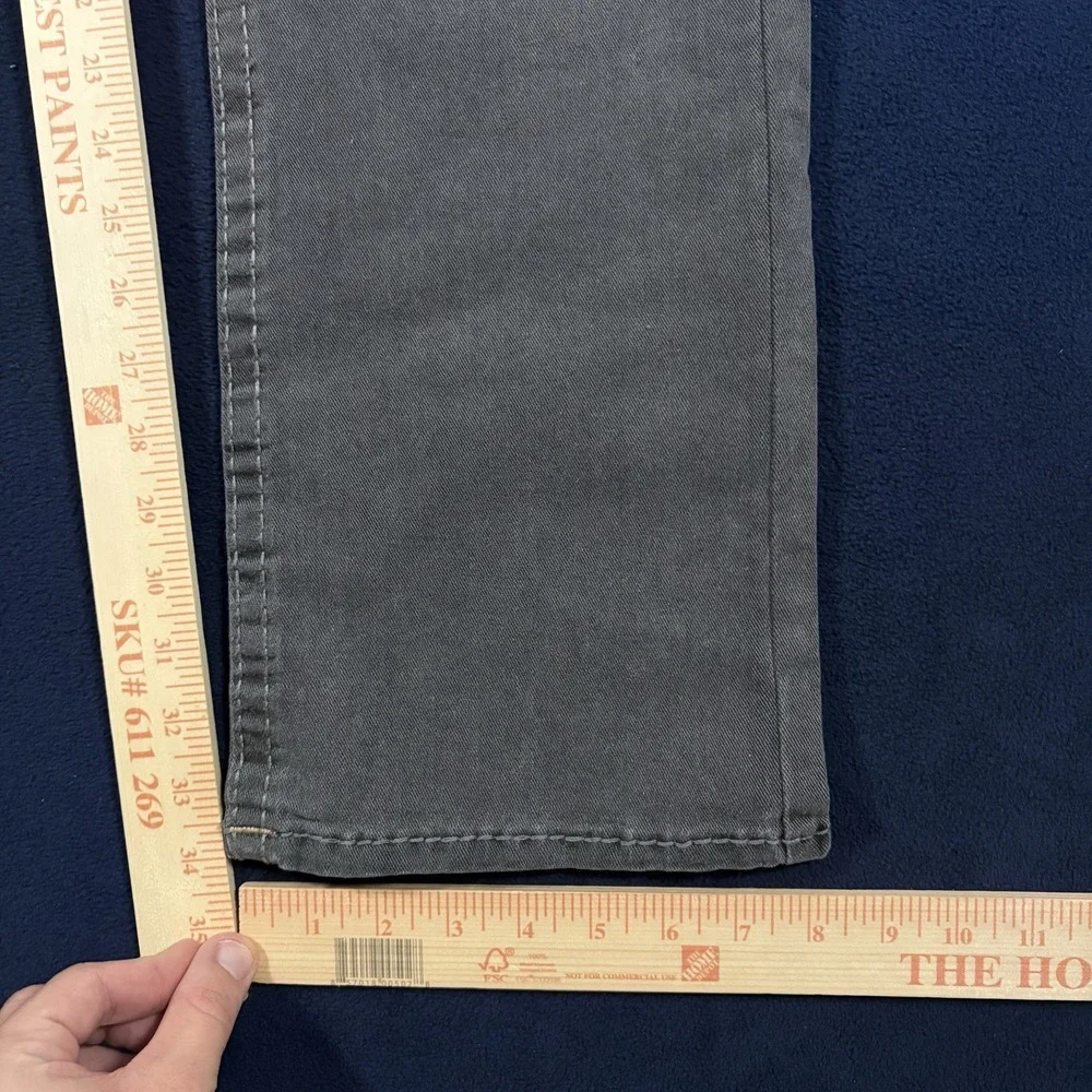 True Religion Jeans Mens Size 33x34 Ricky Big T Flap Relaxed Straight Gray Denim